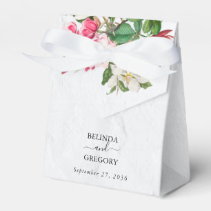 Caixinha De Lembrancinhas Casamento de Flores de Aquarela Magnolia