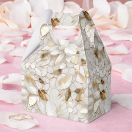 Caixinha De Lembrancinhas Casamento de Flores de Lotus Brancos de Glam Doura