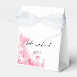 Caixinha De Lembrancinhas Casamento de flores silvestres cor-de-rosa minimal