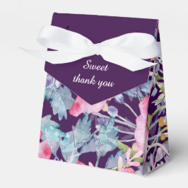 Caixinha De Lembrancinhas casamento de flores silvestres cor púrpura