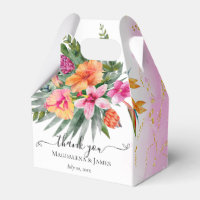 Casamento de Flores Tropicais Cor-de-Rosa Laranja