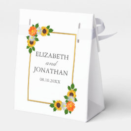 Caixinha De Lembrancinhas Casamento de Frame Dourado Floral