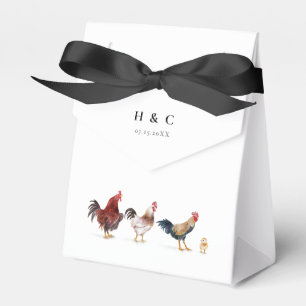 Caixinha De Lembrancinhas Casamento de frango da Fazenda rustica moderna