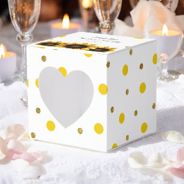 Caixinha De Lembrancinhas Casamento De Girassol Obrigado Chic Amarelo