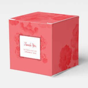 Caixinha De Lembrancinhas Casamento de Hibiscus Watercolor Elegante 