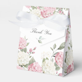 Caixinha De Lembrancinhas Casamento de Hortênsia Rosa Bege Floral Elegante