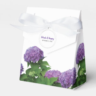 Caixinha De Lembrancinhas Casamento de Hydrangea Púrpura Elegante
