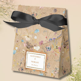 Caixinha De Lembrancinhas Casamento de Jardim de Borboleta Vintage Boho