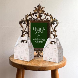 Caixinha De Lembrancinhas Casamento De Jardim Floral Rosa-Esbranquiçado Com