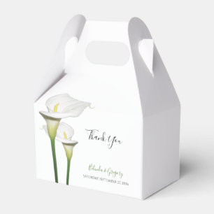 Caixinha De Lembrancinhas Casamento de Lírios de Calla Branca Elegante