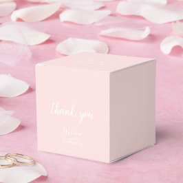 Caixinha De Lembrancinhas Casamento de Monograma Branco Rosa-Rosa-Elegante