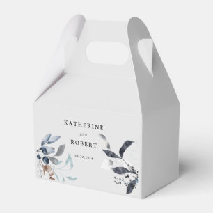 Caixinha De Lembrancinhas Casamento de Monograma Floral Floral de Inverno Fr