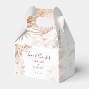 Caixinha De Lembrancinhas Casamento de Obrigados e amor de Grass Boho