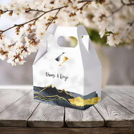 Caixinha De Lembrancinhas Casamento de Peixes de Watercolor Koi