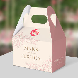 Caixinha De Lembrancinhas Casamento de Peões de Felicidade Dupla Chineses