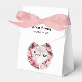 Caixinha De Lembrancinhas Casamento de Peônias Rosa Elegante