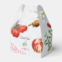 Caixinha De Lembrancinhas Casamento de romã-vermelha do Mediterrâneo