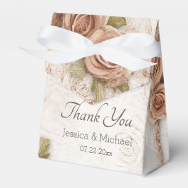 Caixinha De Lembrancinhas Casamento de Rosas de cor suave
