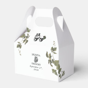 Caixinha De Lembrancinhas Casamento de Til Death Gothic Heart Floral Skulls