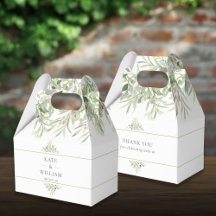 Casamento de Verde Elegante Obrigado