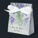 Caixinha De Lembrancinhas Casamento de Wisteria com Aquarela Lavanda<br><div class="desc">Espero que você goste deste fundo de textura de mármore verde e roxo com flores de wisteria lavanda. Convites e suprimentos para festa correspondentes estão disponíveis nesta suíte de coleção.</div>