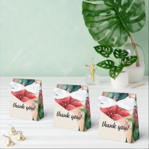 Caixinha De Lembrancinhas Casamento de Wreath de Natal Elegante Watercolor