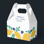 Caixinha De Lembrancinhas Casamento Desenhado à Mão com Limão Siciliano<br><div class="desc">Caixa de Presente de Casamento - Doces/Presentes para Convidados Florais Botânicos e Limão Desenhados à Mão</div>