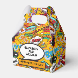 Caixinha De Lembrancinhas Casamento divertido moderno da revista em quadrinh