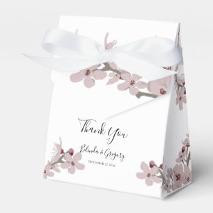 Caixinha De Lembrancinhas Casamento do Floral de Cereja com Flor Elegante