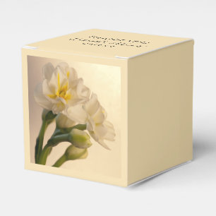 Caixinha De Lembrancinhas Casamento dobro branco do primavera dos Daffodils