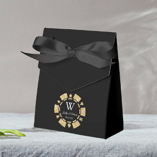 Caixinha De Lembrancinhas Casamento Dourado de Chip Casino de Poker Glitter
