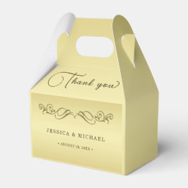 Caixinha De Lembrancinhas Casamento Dourado de luxo elegante