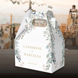 Caixinha De Lembrancinhas Casamento Dourado Floral