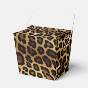 Caixinha De Lembrancinhas Casamento Dourado Leopardo Chic Brown