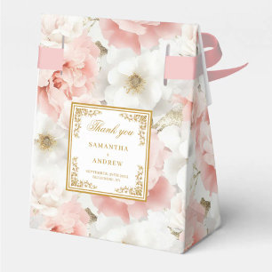 Caixinha De Lembrancinhas Casamento Dourado Rustic Blush Ivory Obrigado