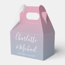 Casamento Elegante com Efeito Ombre Rosa e Azul Po