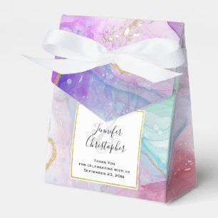 Caixinha De Lembrancinhas Casamento Elegante De Cor Púrpura, Verde, Cor Ros