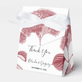 Caixinha De Lembrancinhas Casamento Elegante de Hortênsia Burgundy