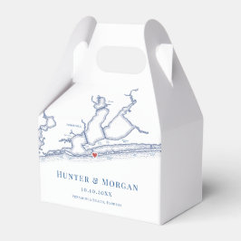 Caixinha De Lembrancinhas Casamento Elegante do Mapa da Flórida de Pensacola