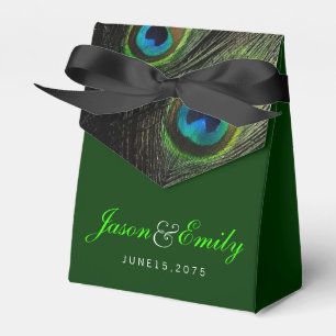 Caixinha De Lembrancinhas Casamento Elegante Esmeralda Verde Pavão