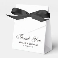 Casamento elegante Obrigado Preto e Branco