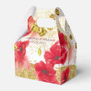 Caixinha De Lembrancinhas Casamento Elegante Rosa vermelha