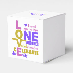 Caixinha De Lembrancinhas Casamento Equality / One Love Custom Favboxes