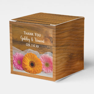 Caixinha De Lembrancinhas Casamento Faux Barn Wood Daisy Trio Barn