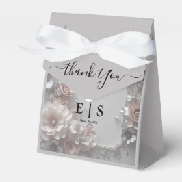 Caixinha De Lembrancinhas Casamento Floral 3D Rustic Elegant