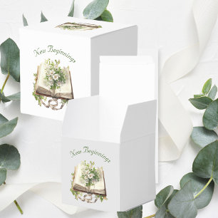 Caixinha De Lembrancinhas Casamento Floral Aberto de Livro