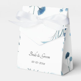 Caixinha De Lembrancinhas Casamento Floral Azul Elegante