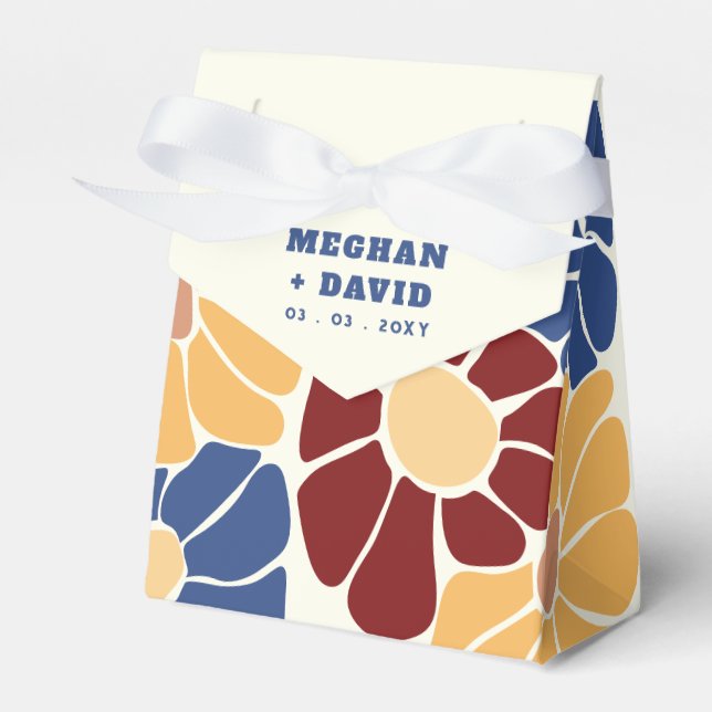 Caixinha De Lembrancinhas Casamento Floral Chic Groovy Boho (Frente)