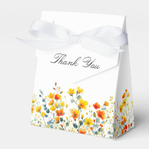 Caixinha De Lembrancinhas Casamento Floral das Flores Selvagens de Aquarela