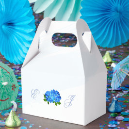 Caixinha De Lembrancinhas Casamento Floral de Hortênsia Azul